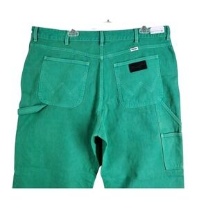 Wrangler Mom Jeans Relaxed Carpenter Womens 35x30 Green Hemp Cotton (39x29) NWT